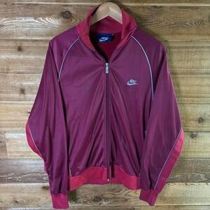 Vintage Nike 1980s blue tag Burgundy Nike track jacket nike